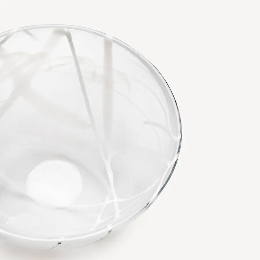 Contrast Bowl White/White Medium Kosta Boda