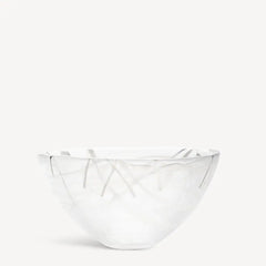 Contrast Bowl White/White Medium Kosta Boda