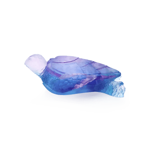 Coral Sea Blue Pink Medium Sea Turtle Daum