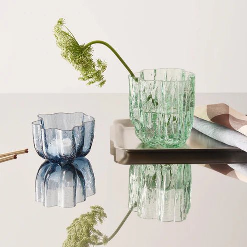 Crackle Vase Circular Small Kosta Boda - Crystal House