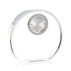 Cranberry Crystal Desk Clock – Luxury Optic Crystal Gift crystal edge - Crystal House