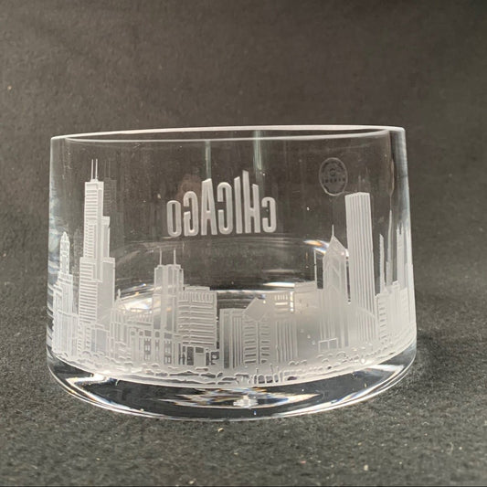 Crystal Bowl - Chicago Skyline Crystal Bowl Crystal House - Crystal House