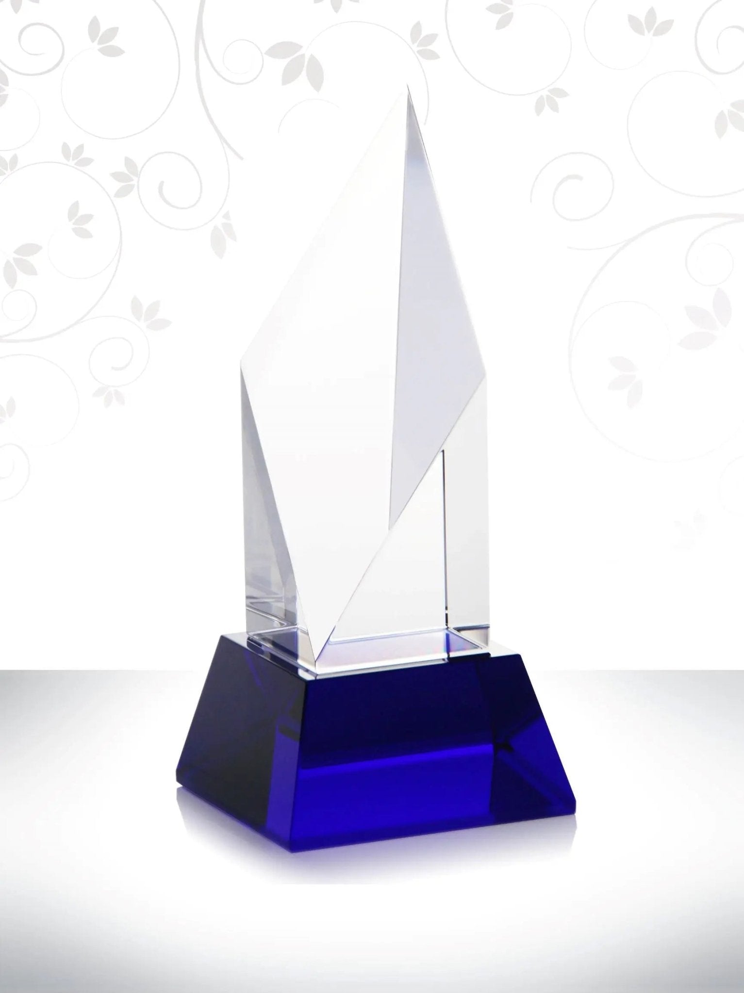 Crystal Diamond Award with Sea Blue Base Crystal House - RM