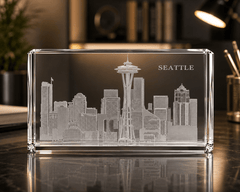 Crystal House Paperweight Fine Crystal with Deep Engraving Premium Luxury Gift Office Decor Crystal House - Crystal House