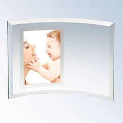 CURVED VERTICAL SILVER PHOTO FRAME