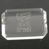 customized army boots-paperweight Crystal House