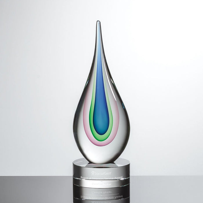 Cypress Crystal Award – Luxury Corporate Trophy crystal edge - Crystal House
