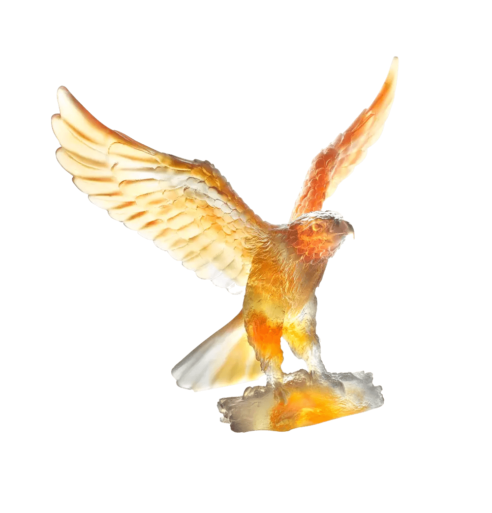Eagle in Amber and Grey 888 ex Daum
