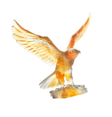 Eagle in Amber and Grey 888 ex Daum