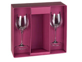 Gift Box, Wine Goblet Set of 2 with Space for Wine Bottle Crystal House