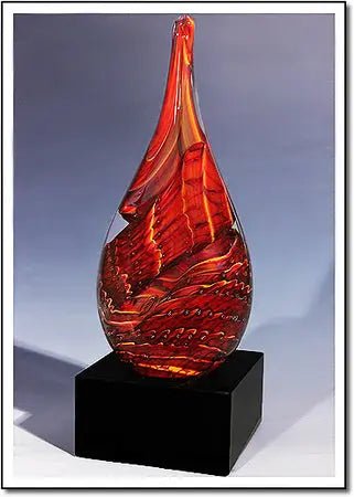 Glowing Ember Sculpture - 2058 Monarch Custom Glass