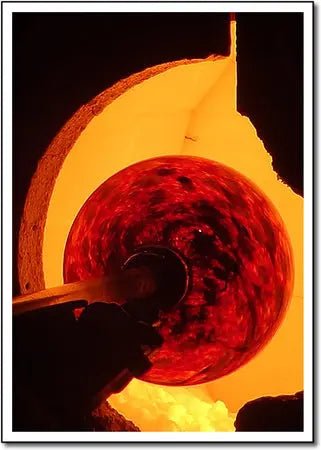 Glowing Ember Sculpture - 2058 Monarch Custom Glass