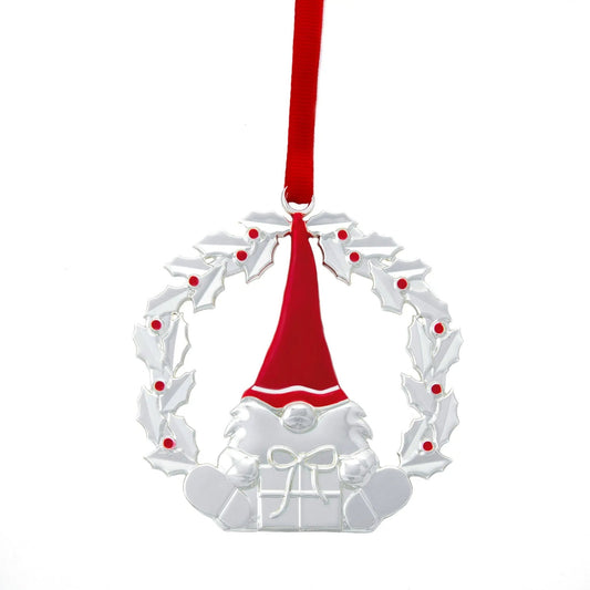 Gnome Wreath Ornament Nambé