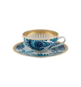 GOLD EXOTIC TEA CUP W/ SAUCER Vista Alegre
