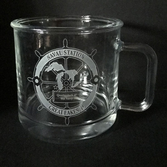 Great Lakes Naval Station Logo - Military Memorabilia - WBM - Pair - Crystal House