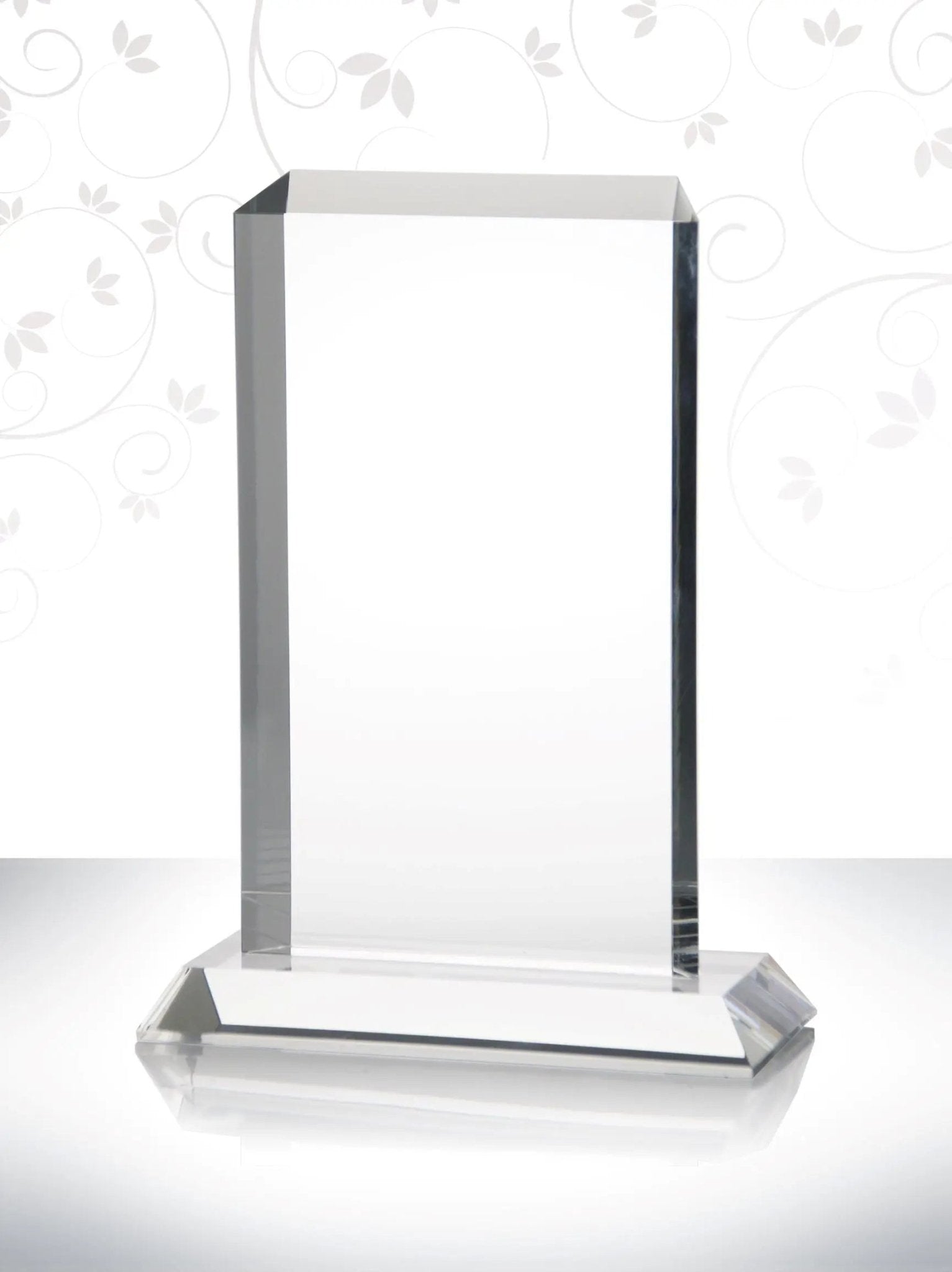 Hero Tall Rectangle Award Crystal House - RM
