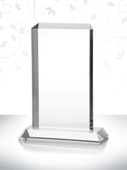 Hero Tall Rectangle Award Crystal House - RM