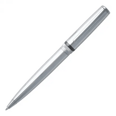 HUGO BOSS Ballpoint Pen Gear Metal Chrome (Dual Branding) Crystal House Promo