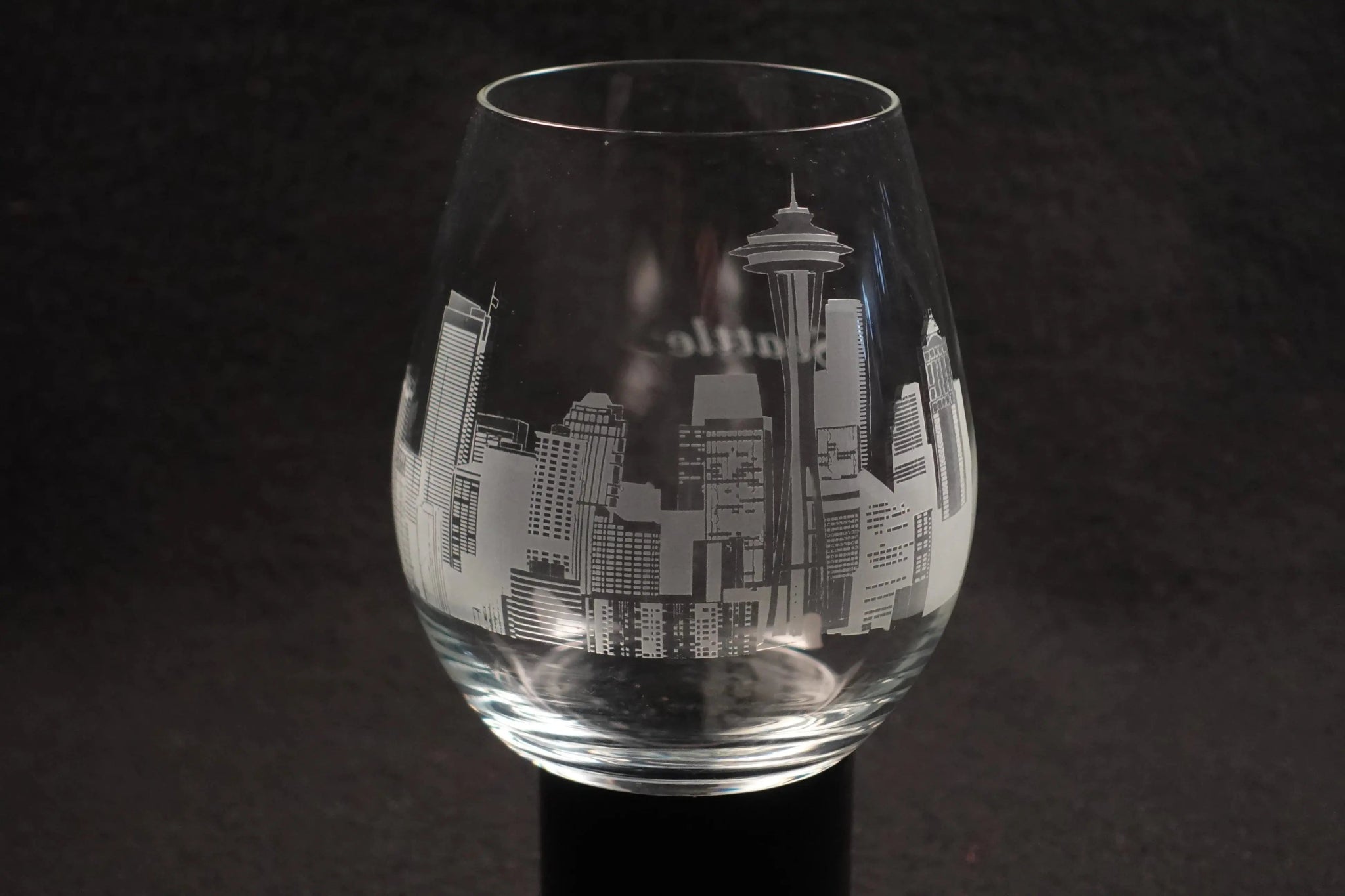 I love Seattle stemless wine glass
