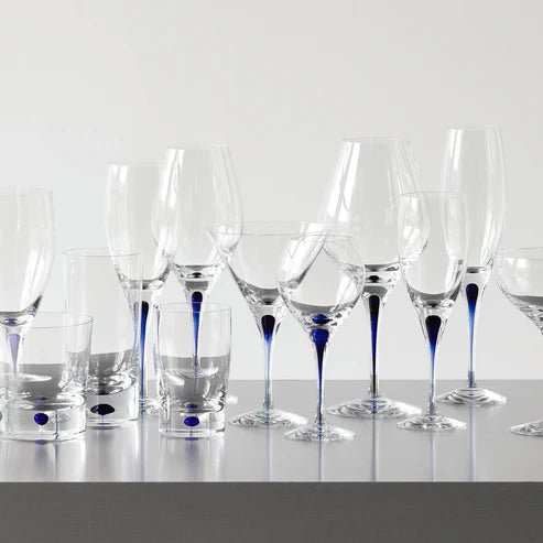 Intermezzo Blue Champagne pair Orrefors - Crystal House