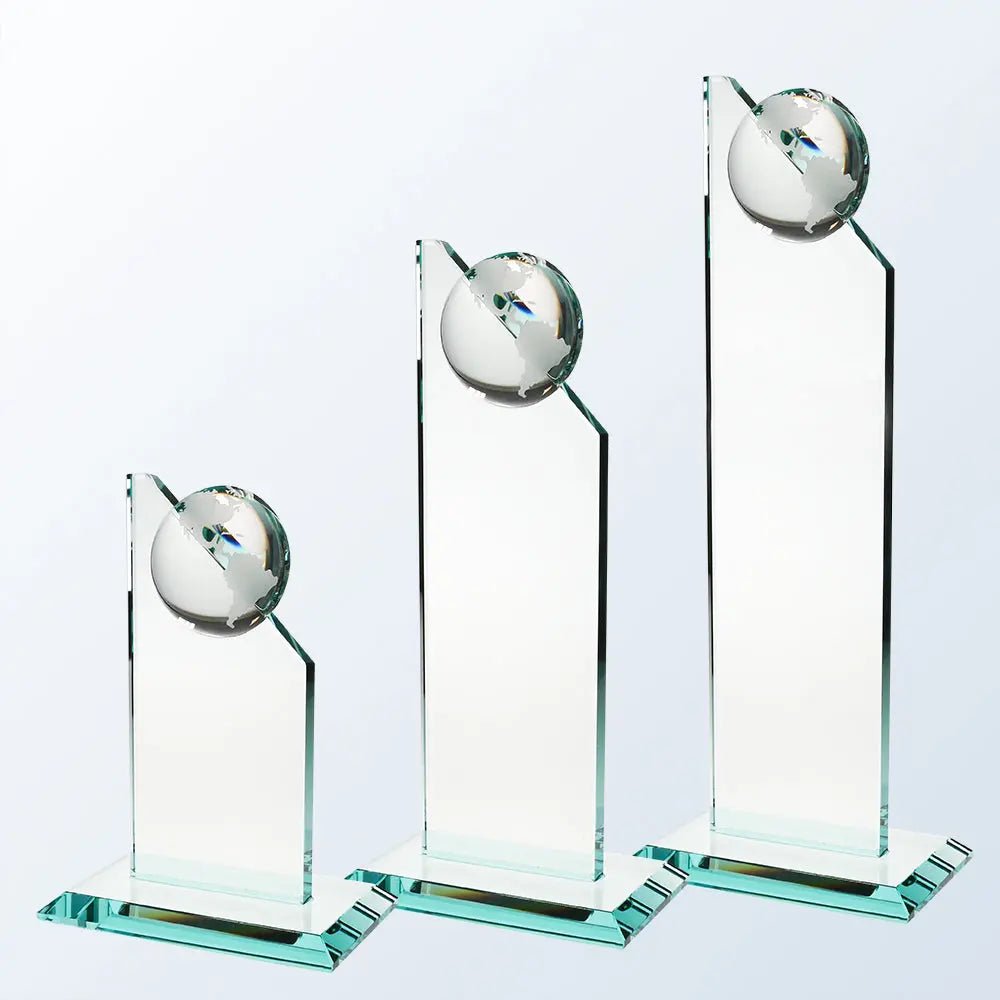 JADE GLASS WORLD GLOBE PINNACLE Crystal House - Prism