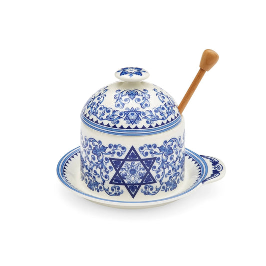 Judaica Giftware / Accessories Honey Pot with Drizzler Spode