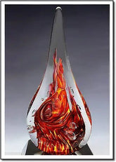 Kilauea Flame Tear drop - 1903 Monarch Custom Glass