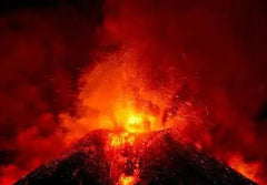 Kilauea Flame Tear drop - 1903 Monarch Custom Glass