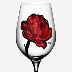 Kosta Boda Tattoo Wine Glass Set of 2 – Hand Painted Crystal Kosta Boda - Crystal House