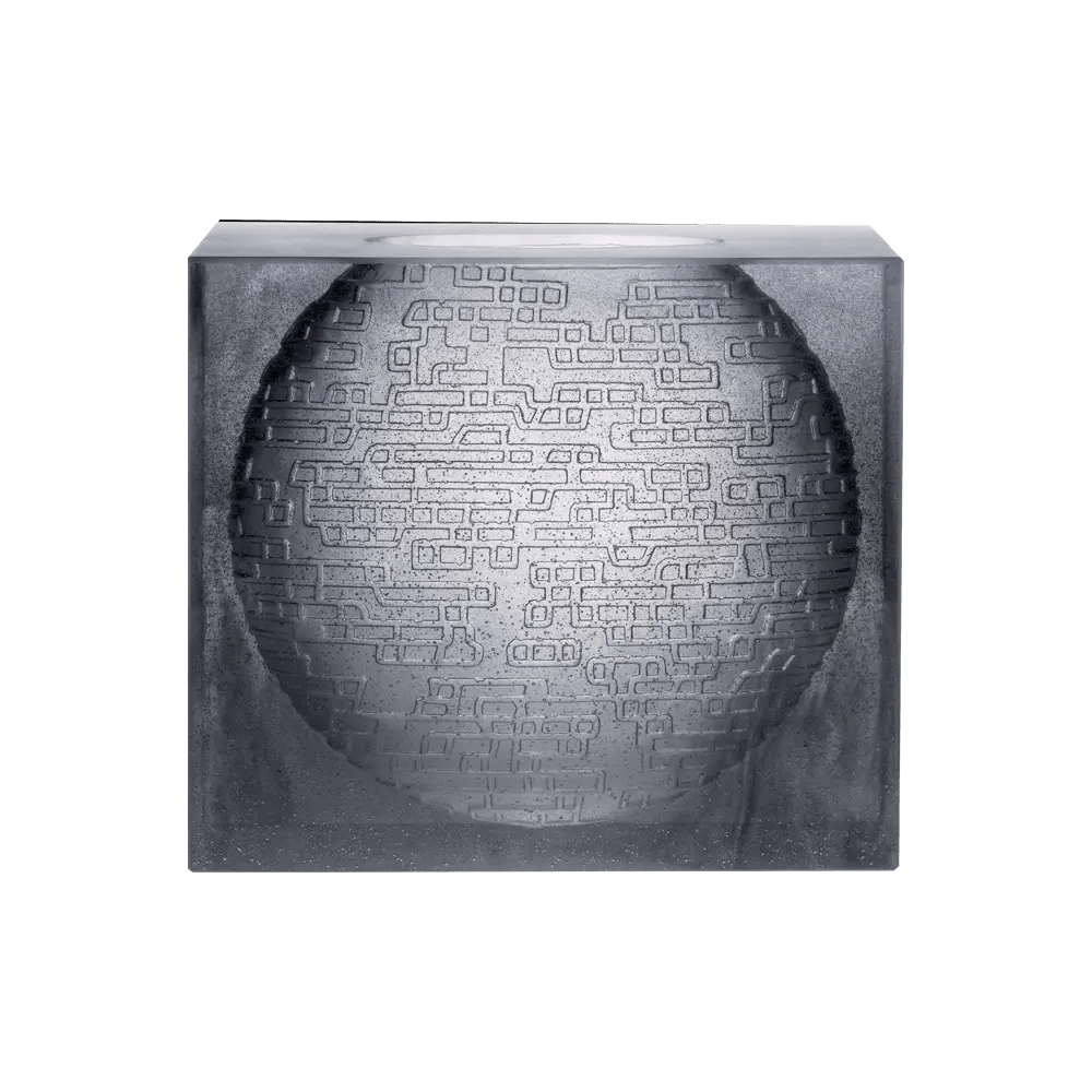 Kumara Vase in Grey by Jean-Marie Massaud 125 ex Daum