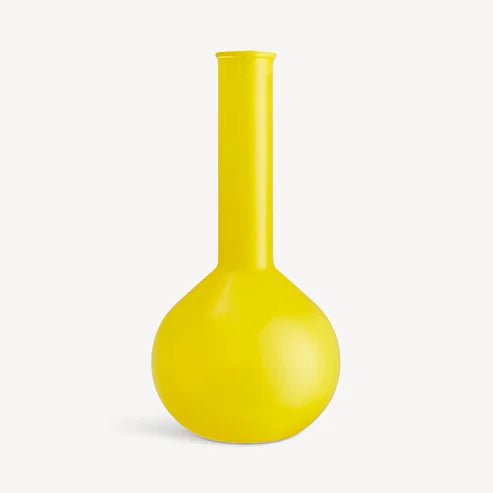 Lab Round Flask Vase Yellow Kosta Boda - Crystal House