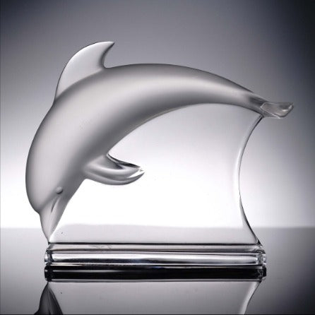 Lalique Crystal Dolphin Sculpture Crystal House - Replacements