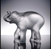 Lalique Crystal Paperweight, Timora - Elephant Baby Crystal House - Replacements