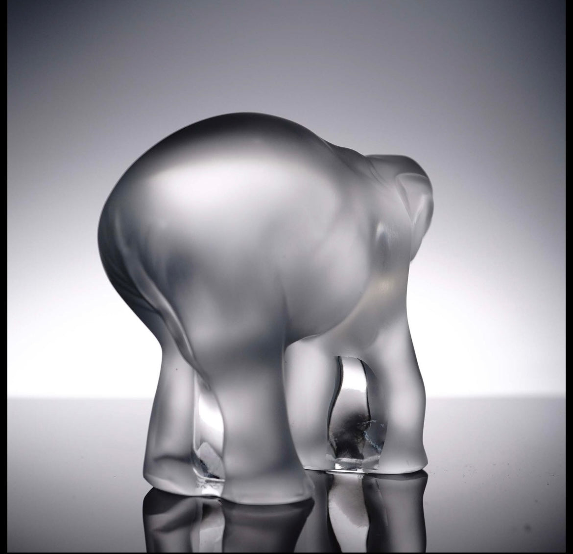Lalique Crystal Paperweight, Timora - Elephant Baby Crystal House - Replacements