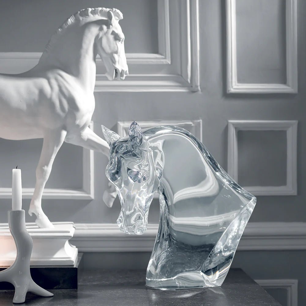 Lalique Horse's Head Crystal Sculpture – Luxury Wedding & Corporate Gift crystal - glass - trophies - and - awards – - Crystal House