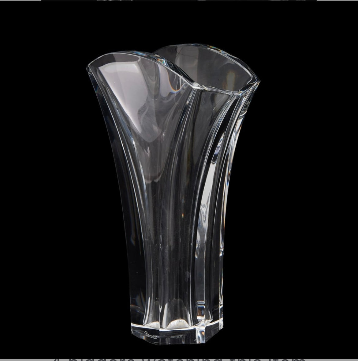 Large baccarat ginkgo vase with box Crystal House - Replacements