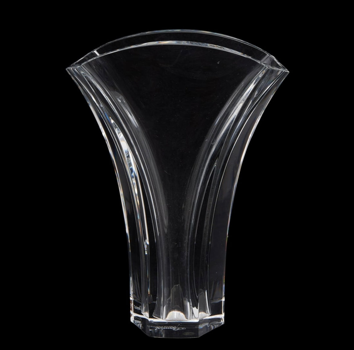 Large baccarat ginkgo vase with box Crystal House - Replacements