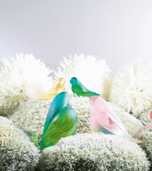 Love Birds in Green & Yellow by Pierre - Yves Rochon Daum - Crystal House