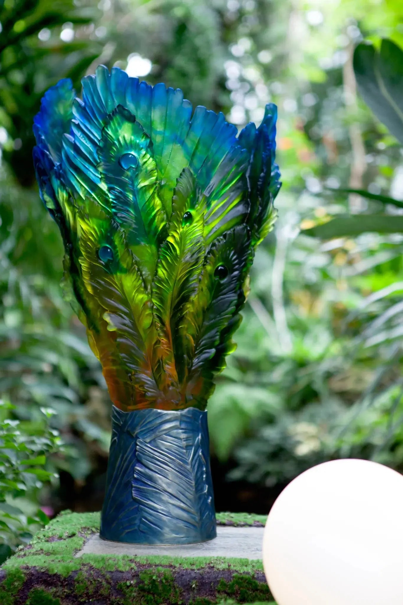 Magnum Vase - Fleur de Paon Exotique Daum