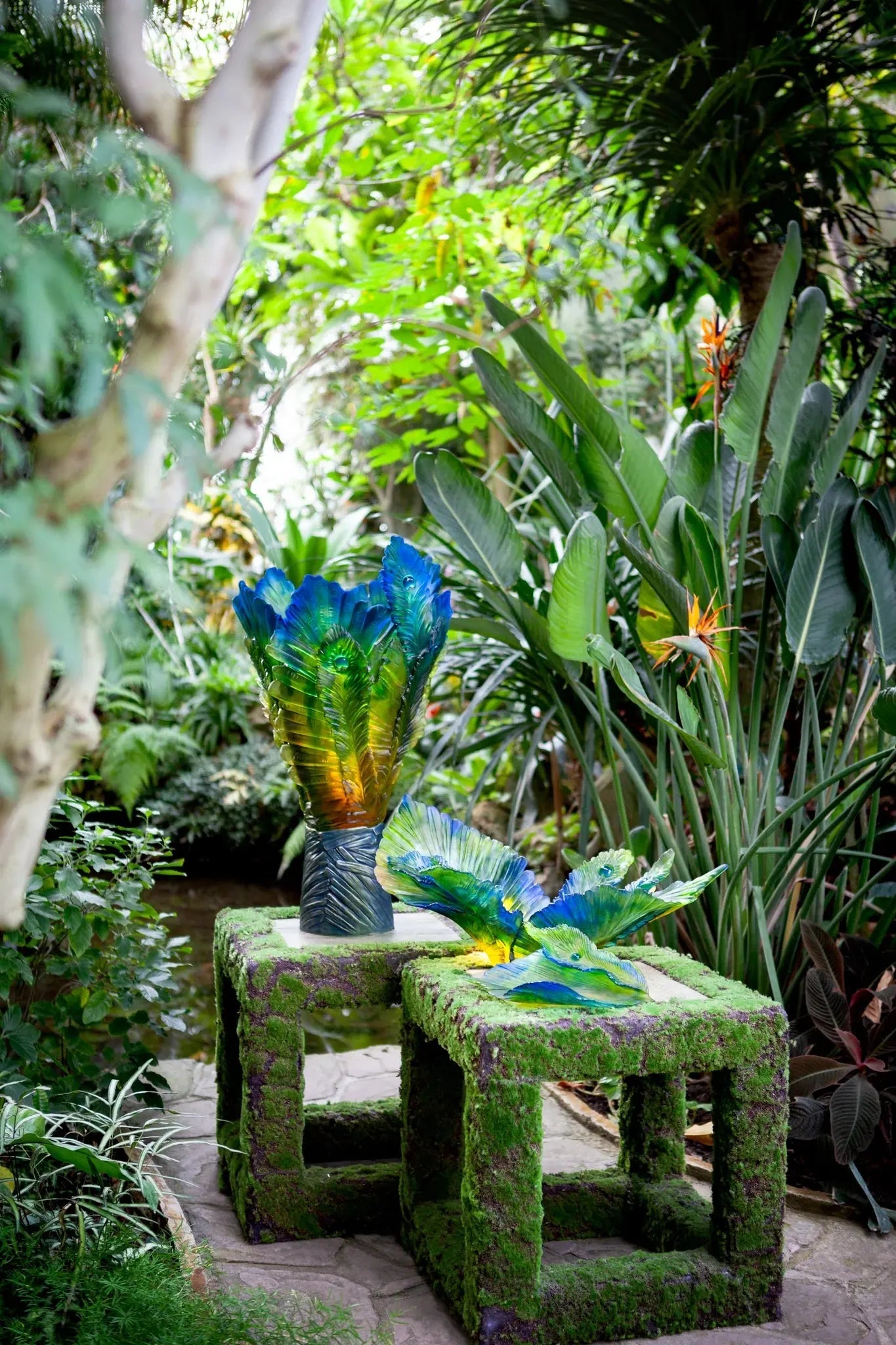 Magnum Vase - Fleur de Paon Exotique Daum