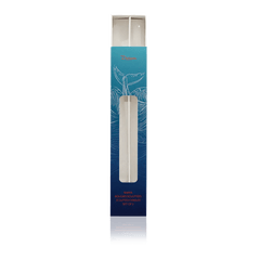 Maya Set of 2 White Sculpted Candles Daum