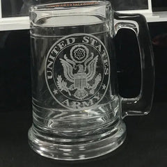 Military Insignia Engraved on Maritime Beer Mug Crystal House