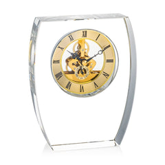 Moira Crystal Skeleton Clock – Luxury Executive Gift crystal edge - Crystal House