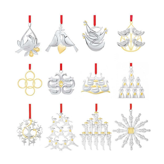 Nambe 12 Days of Christmas Ornaments Set – Premium Crystal Gift Sets Nambé- Crystal House