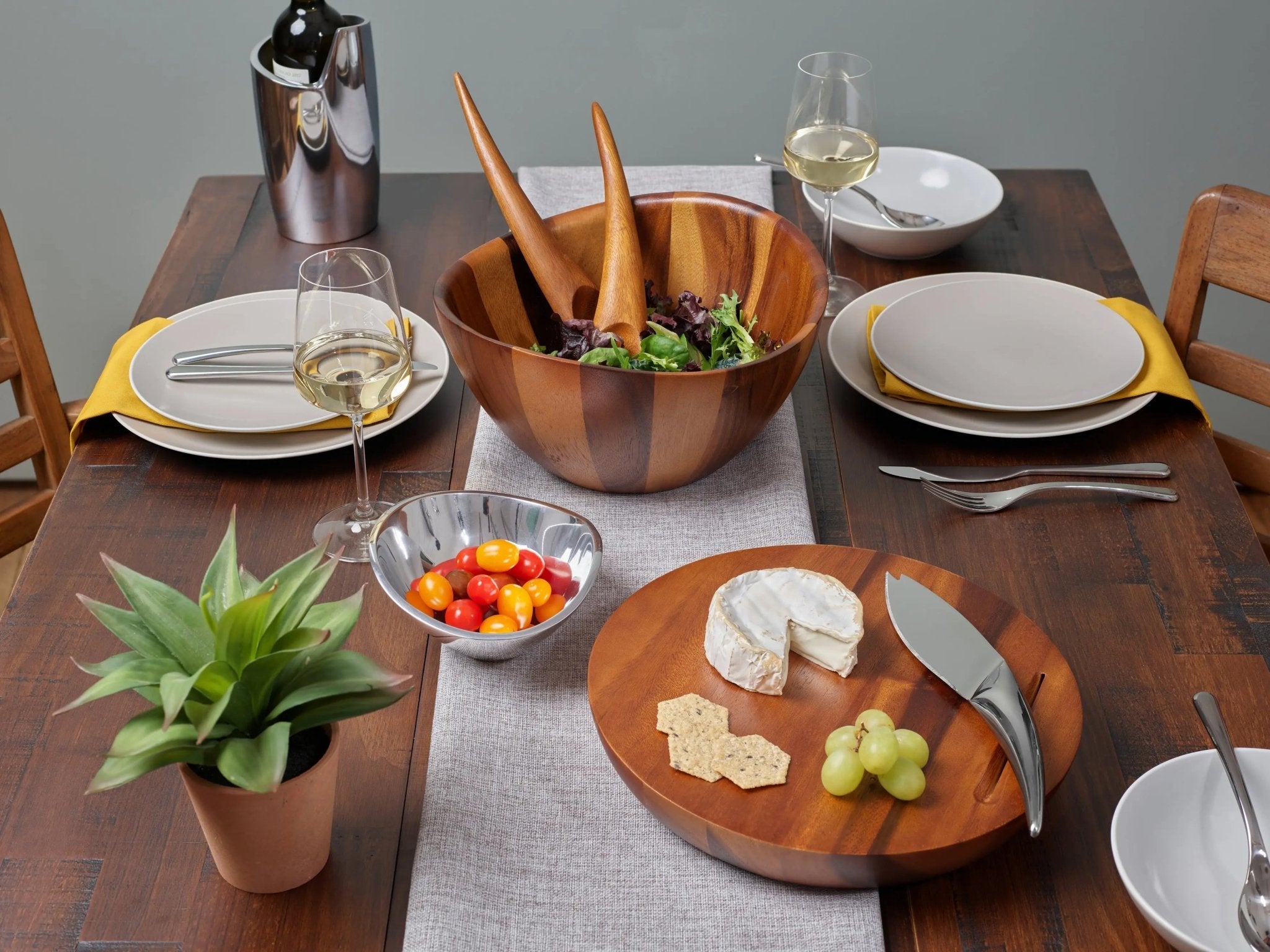 Nambe Entertaining Harmony 3-Piece Salad Set Nambé