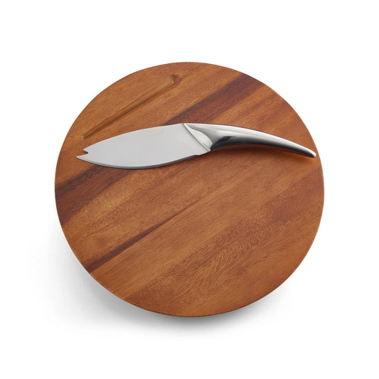 Nambe Entertaining Harmony Cheese Board w/ Knife Nambé