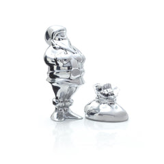 Nambé Santa with Gift Bag – Luxury Alloy Christmas Holiday Figurine Nambé- Crystal House