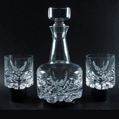 Navy logo Orrefors Decanter Set Crystal House