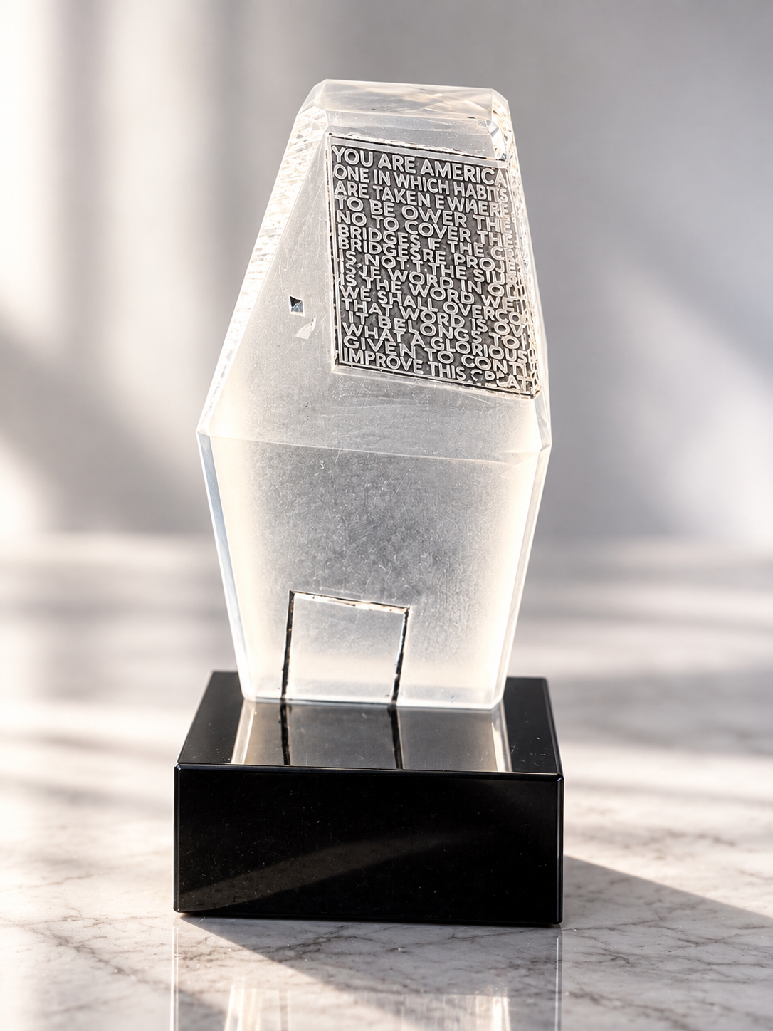 Obama Presidential Center Crystal Sculpture main view