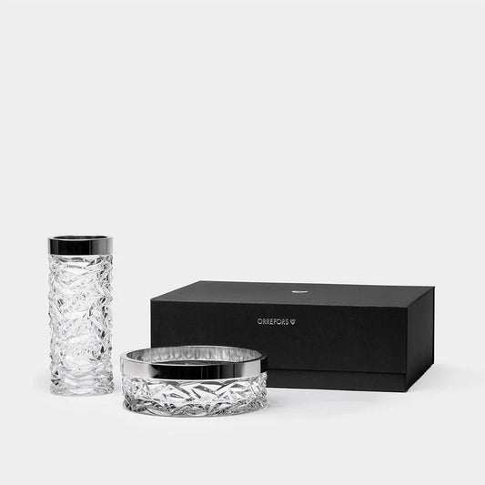 Orrefors Carat Bowl & Vase Bundle – Luxury Wedding & Corporate Gift Orrefors - Crystal House